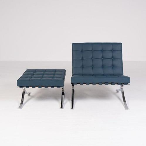 Knoll - Ludwig Mies van der Rohe - Loungestoel met, Antiek en Kunst, Antiek | Meubels | Stoelen en Sofa's