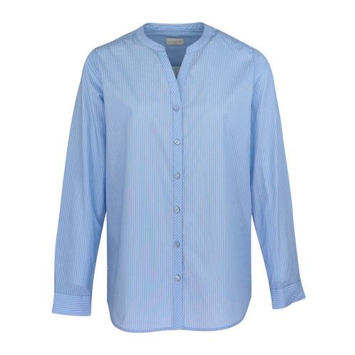 Milano Italy • blauw gestreepte blouse • 36, Kleding | Dames, Blouses en Tunieken, Verzenden