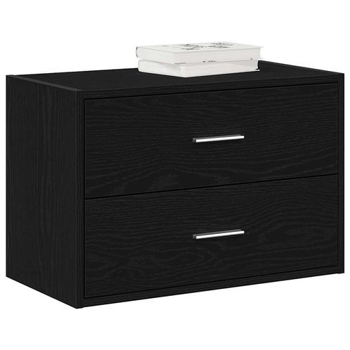 vidaXL Kast met 2 lades 60x31x40 cm bewerkt hout zwart, Huis en Inrichting, Kasten | Overige, Nieuw, Verzenden