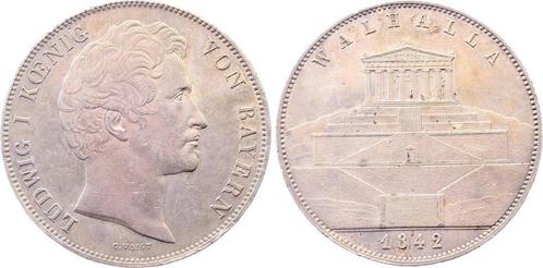 Duitsland Geschichtsdoppeltaler, daalder Walhalla 1842 Ba..., Postzegels en Munten, Munten | Europa | Niet-Euromunten, België