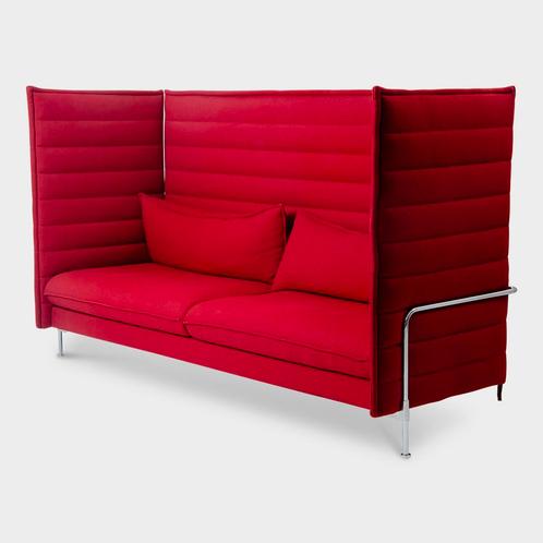 Ontvangstbank Vitra Alcove, rood, 238 x 136 cm, Huis en Inrichting, Zetels | Zetels, Gebruikt, Ophalen of Verzenden