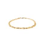 Gouden fantasie schakel armband | 19,5 cm, Handtassen en Accessoires, Armbanden, Ophalen of Verzenden, Gebruikt, Overige kleuren