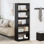 vidaXL Boekenkast Zwart eiken 60 x 30 x 166 cm Bewerkt hout, Huis en Inrichting, Verzenden, Nieuw