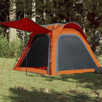 vidaXL Tent 4-persoons waterdicht snelontgrendeling grijs en, Caravans en Kamperen, Verzenden, Nieuw