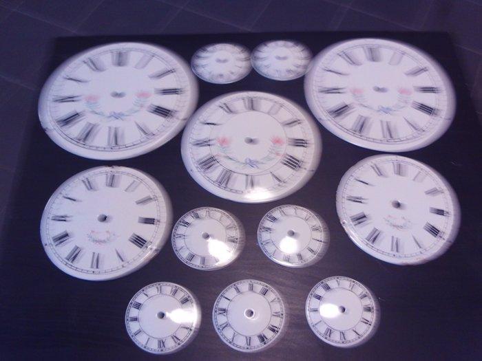 Cadran dhorloge Emaillé - Cadran dhorloge - Plaque (12) -, Antiquités & Art, Antiquités | Assiettes décoratives & Carrelages
