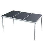 vidaXL Tuintafel 150x90x74 cm staal zwart, Verzenden, Nieuw
