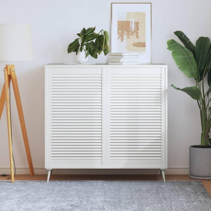 vidaXL Kastdeuren met lamellen 2 st 99,3x59,4 cm grenenhout, Doe-het-zelf en Bouw, Hang- en Sluitwerk, Nieuw, Verzenden