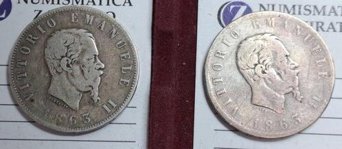 Italië, Koninkrijk Vittorio Emanuele II. 2 Lire 1863 Torino, Postzegels en Munten, Munten | Europa | Niet-Euromunten