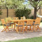 vidaXL Vouwstoel 8 pcs Grijs 49 x 57,5 x 92cm Massief, Tuin en Terras, Verzenden, Nieuw