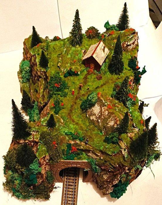 Faller H0 - Tunnel HO avec rochers arbres buissons fleurs, Hobby en Vrije tijd, Modeltreinen | H0