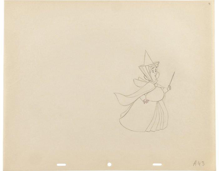 Walt Disney - Flora Animatie Tekening - Sleeping Beauty, Verzamelen, Disney