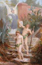 B. Moloch (1849-1909) - Adam and Eve chased from Paradise, Antiek en Kunst