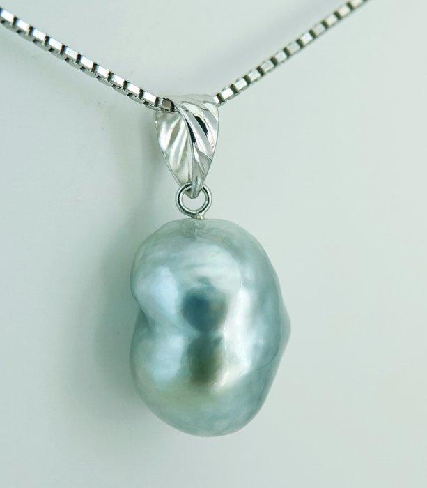 Zonder Minimumprijs - Hanger - 18 karaat Witgoud Parel -, Handtassen en Accessoires, Antieke sieraden