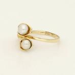 Ring - 8 karaat Geel goud Diamant (Natuurlijk) - Parel, Nieuw