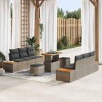 vidaXL Tuinbank Set 9 pcs Lichtgrijs en Donkergrijs 90 x 55, Tuin en Terras, Verzenden, Nieuw