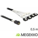 Delock 83392 kabel Mini SAS HD SFF-8643 > 4 x SATA 7-polig, Verzenden, Nieuw