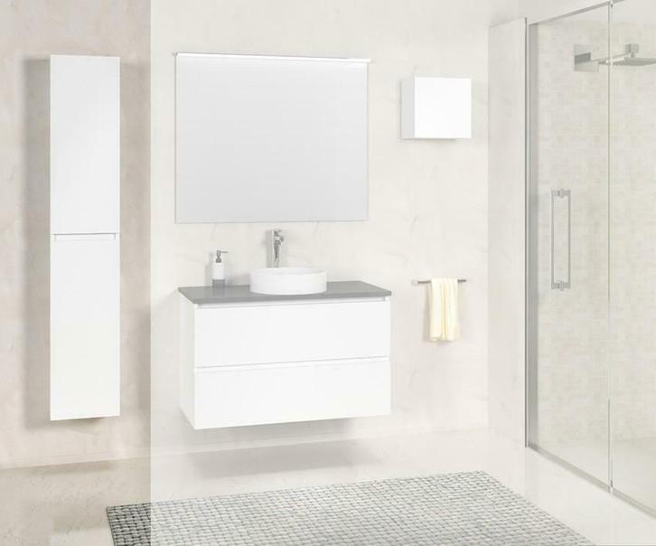 Bologna kolomkast 160x40x35 matwit, Huis en Inrichting, Badkamer | Badkamermeubels, Ophalen of Verzenden