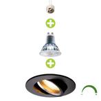 Dimbare LED Inbouwspot 5,5W rond 70mm zwart Netstroom, Huis en Inrichting, Lampen | Spots, Nieuw, Plafondspot of Wandspot, Overige materialen