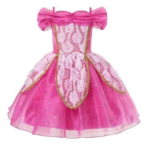 Prinsessenjurk - Doornroosje jurk - kort - Kleedje, Kinderen en Baby's, Carnavalskleding en Verkleedspullen, Verzenden