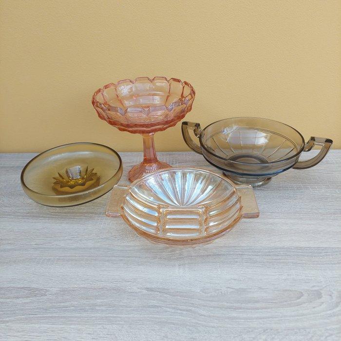 Val Saint Lambert & Scailmont en andere - Schaal (4) - Glas, Antiek en Kunst, Curiosa en Brocante