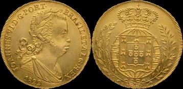 Portugal D João Vi goud 3200 réis 1822 goud beschikbaar voor biedingen