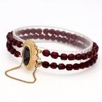 Armband - 14 karaat Geel goud - Granaat, Handtassen en Accessoires, Nieuw