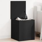 vidaXL Opbergbox 40x42x46 cm bewerkt hout zwart, Huis en Inrichting, Verzenden, Nieuw