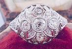 Zonder Minimumprijs - Ring - 18 karaat Witgoud Diamant, Handtassen en Accessoires, Ringen, Nieuw