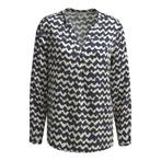 Milano Italy • blauwe blouse zigzag motief • 36, Verzenden, Nieuw