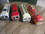 Joustra - Bus miniature  (4) - 4x Tinplate Joustra Buses,