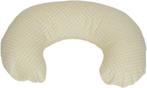 Voedingskussen 100% katoen - 80 cm - crème met crème ruit., Kinderen en Baby's, Babyvoeding en Toebehoren, Ophalen of Verzenden