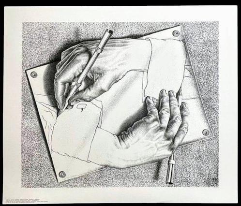 Maurits Cornelis Escher (1898-1972) - Drawing Hands, Antiek en Kunst, Kunst | Tekeningen en Fotografie