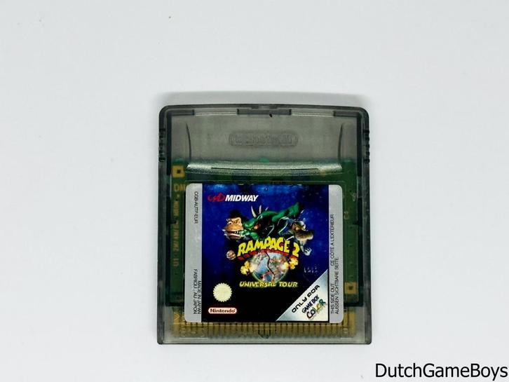 Gameboy Color - Rampage 2 - Universal Tour - EUR, Games en Spelcomputers, Games | Nintendo Game Boy, Gebruikt, Verzenden
