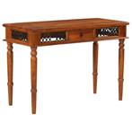 vidaXL Bureau met lade 110x50x76 cm massief acaciahout, Huis en Inrichting, Bureaus, Verzenden, Nieuw