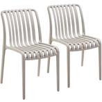 tectake Tuinstoelen Alcudia, weerbestendig, stapelbaar - tau, Tuin en Terras, Verzenden, Nieuw