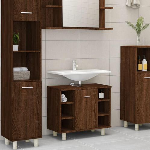 vidaXL Badkamerkast 60x32x53,5 cm bewerkt hout bruin, Maison & Meubles, Salle de bain | Meubles de Salle de bain, Envoi