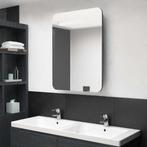 vidaXL Badkamerkast met spiegel en LED 60x11x80 cm glanzend, Verzenden, Nieuw
