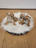 Beeldje - Set van drie luipaard/cheetah beeldjes (3) -