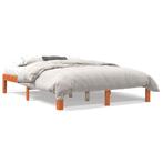 vidaXL Bed met matras massief grenenhout wasbruin 140x190 cm, Maison & Meubles, Verzenden