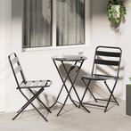 vidaXL Bistroset 3 pcs Antraciet Staal, Tuin en Terras, Verzenden, Nieuw