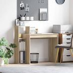 vidaXL Bureau met plank Sonoma Eik 100 x 40 x 90 cm Bewerkt, Huis en Inrichting, Bureaus, Verzenden, Nieuw