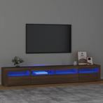 vidaXL Tv-meubel met LED-verlichting 240x35x40 cm bruin, Huis en Inrichting, Kasten |Televisiemeubels, Verzenden, Nieuw