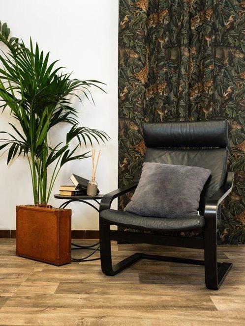 MAGIE VAN HET BOS - Gekamd linnen met gedrukt ontwerp in, Antiek en Kunst, Antiek | Tapijten, Tafelkleden en Textiel