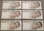 Italië. - 6 x 100.000 Lire Caravaggio I tipo - Gigante BI