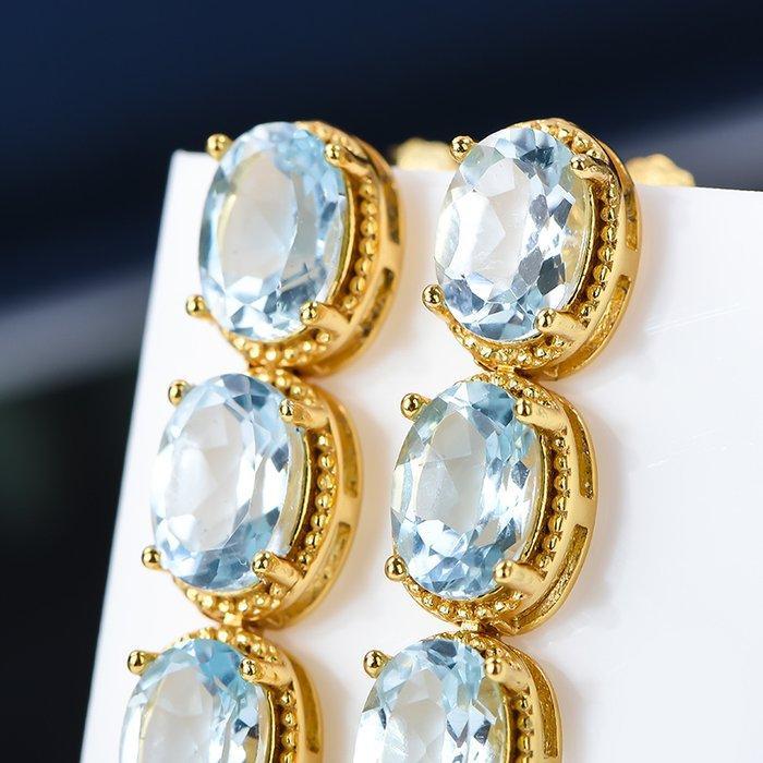 Zonder Minimumprijs - Hangoorbellen Zilver - 7.20ct. tw., Handtassen en Accessoires, Antieke sieraden