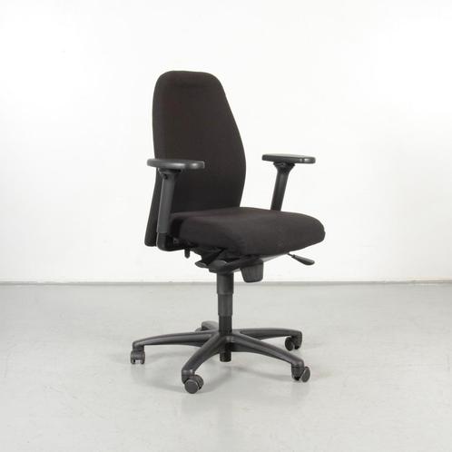 Girsberger bureaustoel, zwart, 5D armleggers, Huis en Inrichting, Bureaustoelen, Gebruikt, Ophalen of Verzenden