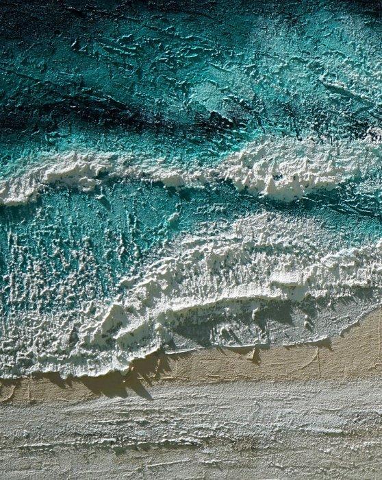 CleliaArt - Emerald Surf, Antiek en Kunst, Kunst | Schilderijen | Modern