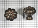 Knop mandarijn ijzer geroest en gelakt 30 mm, Nieuw