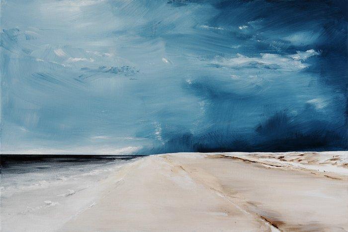 Matthieu van Riel - Vlieland, Beach, Antiek en Kunst, Kunst | Schilderijen | Modern