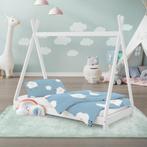 ML-Design Tipi Kinderbed, 70 x 140 cm, met lattenbodem, wit,, Huis en Inrichting, Verzenden, Nieuw